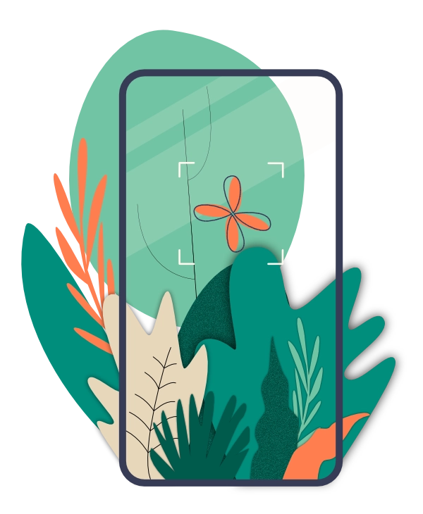 Luseede communication sociale ethique durable - illustration de smartphone et nature (mode smartphone)